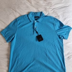 Massimo Dutti Men's Blue Polo Size L